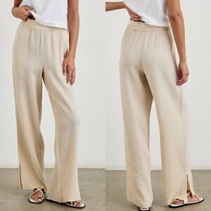 Rails Leon Pull On Pant in Flax Gauzy Breezy Lightweight Cotton Pockets Large
